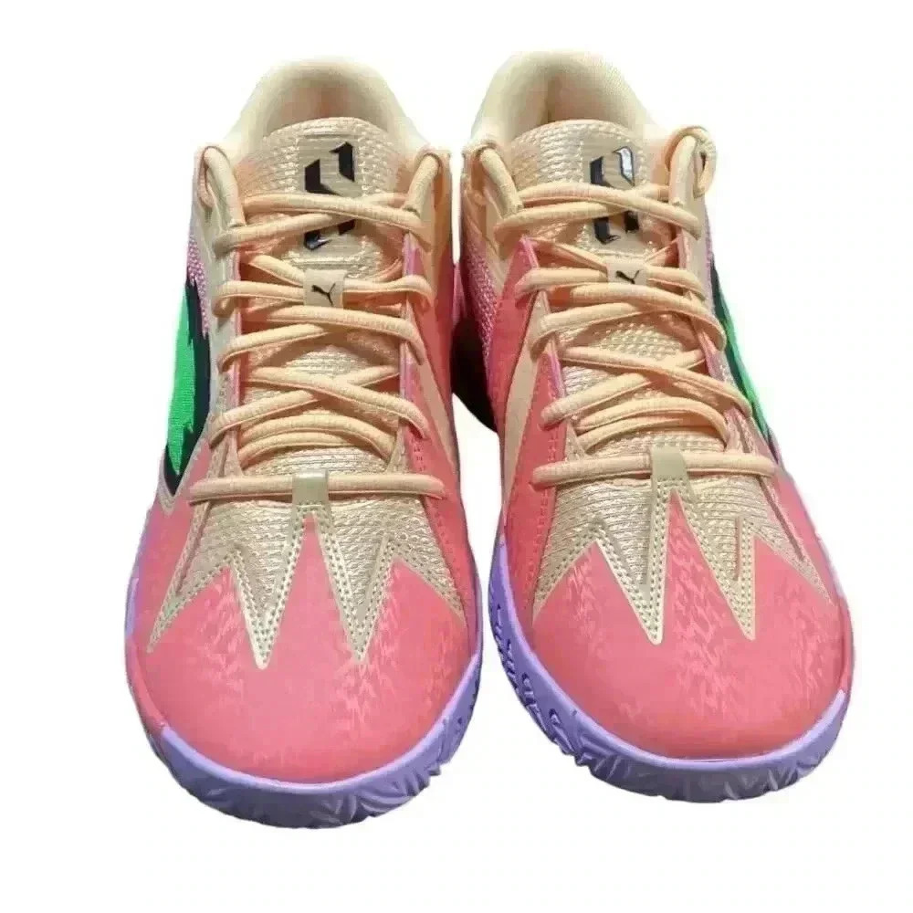 Puma Basketball Shoes Men 11.5 Orange Scoot Zero Georgia Peach Sneaker Lace Up